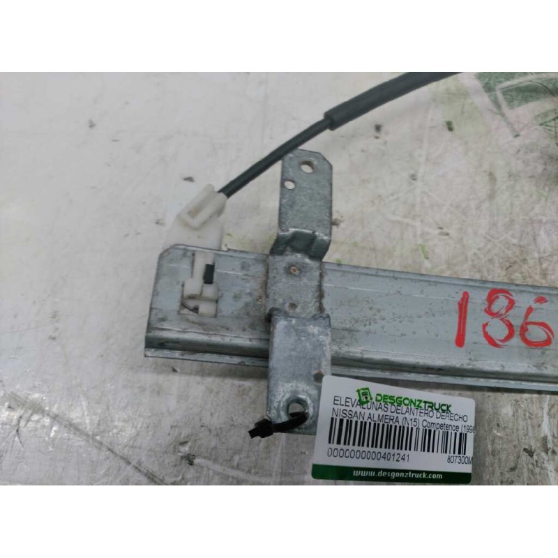 Recambio de elevalunas delantero derecho para nissan almera (n15) competence (1998) referencia OEM IAM 807300M007 - Blanco 2