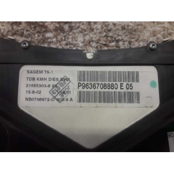 Recambio de cuadro instrumentos para peugeot 307 (s1) xs referencia OEM IAM 9636708880E 216553038X5 NS07069720