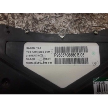 Recambio de cuadro instrumentos para peugeot 307 (s1) xs referencia OEM IAM 9636708880E 216553038X5 NS0143856A