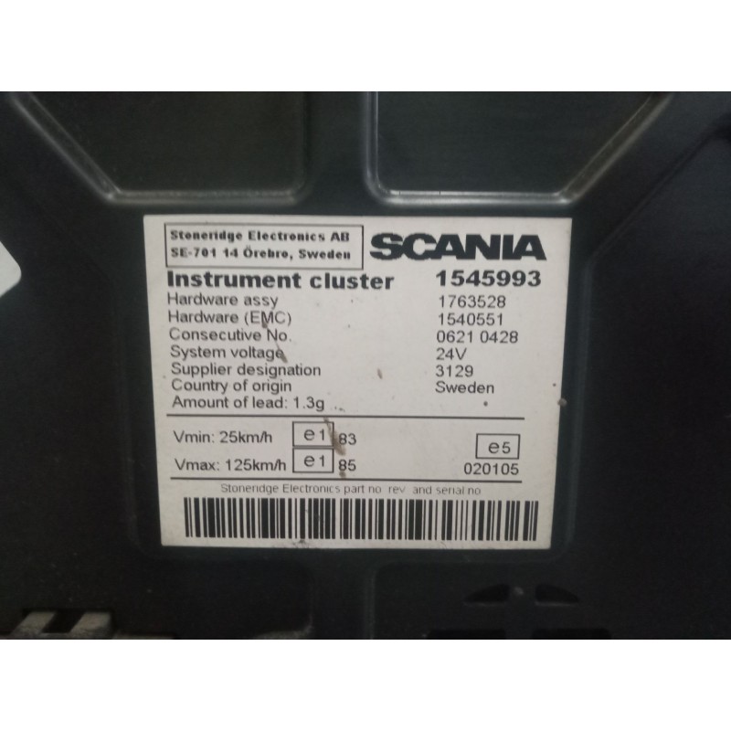 Recambio de cuadro instrumentos para scania r i r 580 referencia OEM IAM 1545993 - Blanco 6