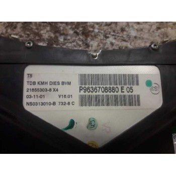 Recambio de cuadro instrumentos para peugeot 307 (s1) xn referencia OEM IAM 9636708880E 216553038X4 NS0313010B