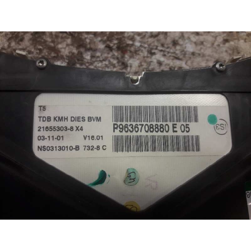 Recambio de cuadro instrumentos para peugeot 307 (s1) xn referencia OEM IAM 9636708880E 216553038X4 NS0313010B - Blanco 3