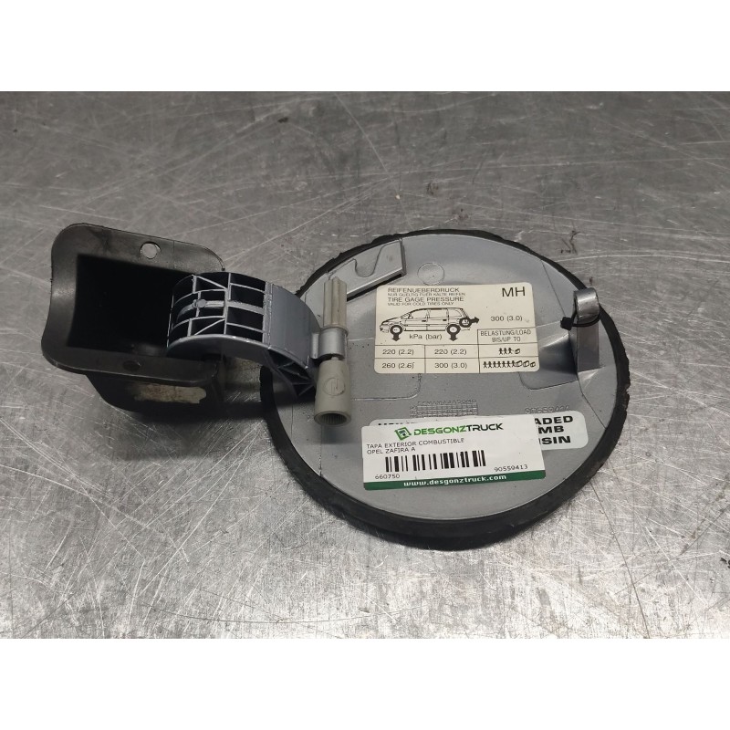 Recambio de tapa exterior combustible para opel zafira a 1.8 16v cat referencia OEM IAM 90559413 - Gris 2