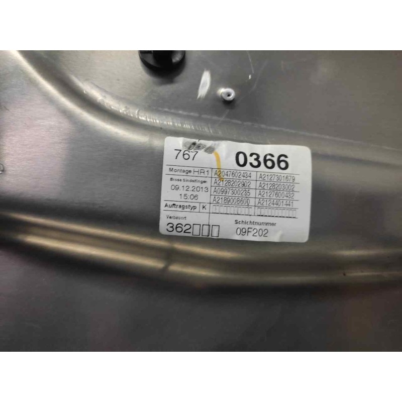 Recambio de elevalunas trasero derecho para mercedes-benz clase e (w212) familiar referencia OEM IAM A2127301679 - Gris 2