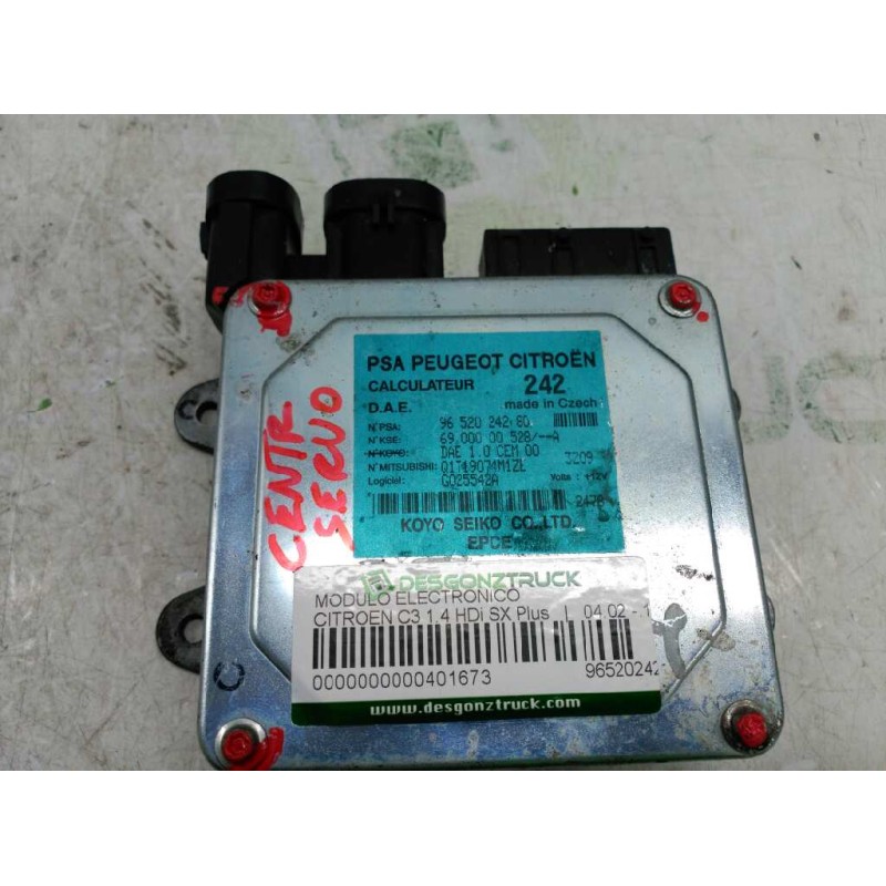 Recambio de modulo electronico para citroën c3 1.4 hdi sx plus referencia OEM IAM 9652024280 G025542A CENTRALITA SERVO
