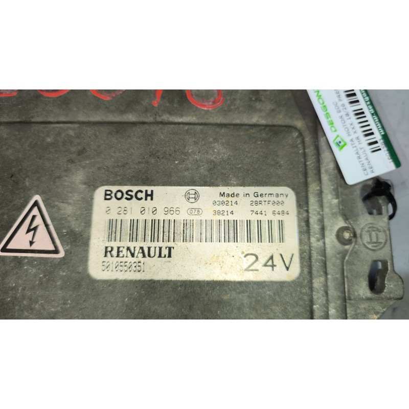 Recambio de centralita motor edc para renault hr .18/26 premium 01 referencia OEM IAM 5010550351 0281010966 - Blanco 2