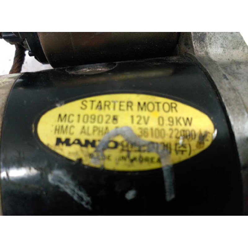 Recambio de motor arranque para hyundai accent (x3) 1.5 gs referencia OEM IAM MC109025 8 DIENTES 2
