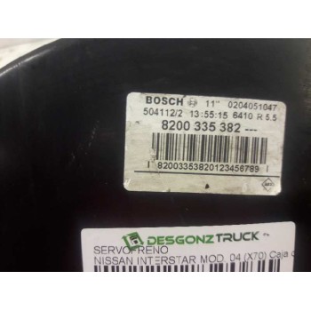 Recambio de servofreno para nissan interstar mod. 04 (x70) caja cerrada, l 1 h 2, techo referencia OEM IAM 8200335382  