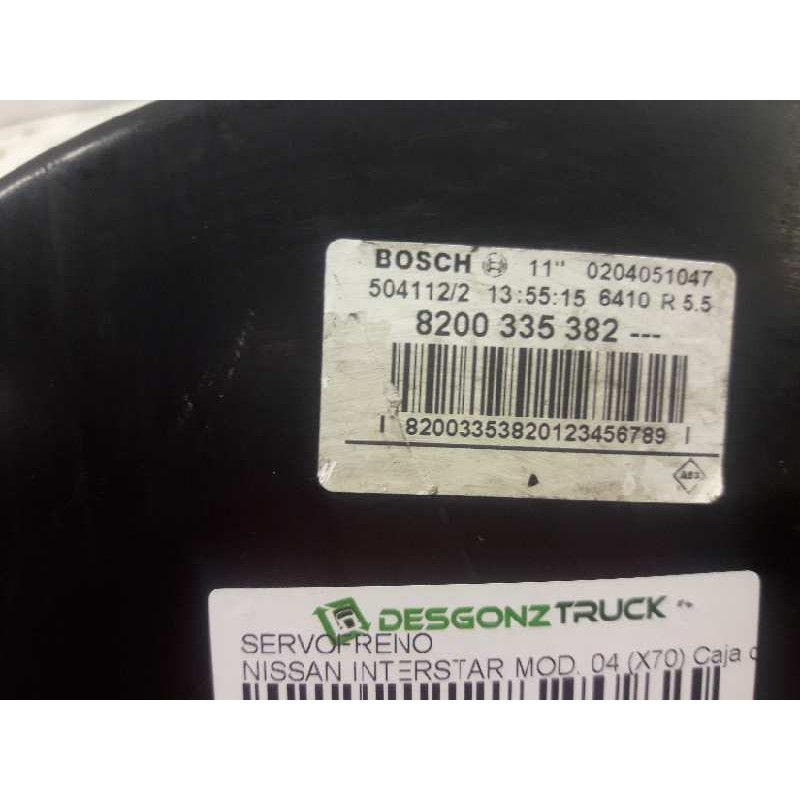Recambio de servofreno para nissan interstar mod. 04 (x70) caja cerrada, l 1 h 2, techo referencia OEM IAM 8200335382 - Blanco 3