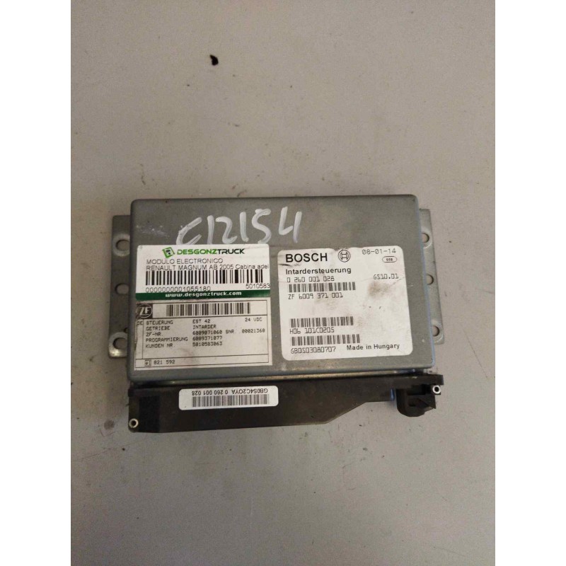 Recambio de modulo electronico para renault magnum ab 2005 cabina adel.tractor semirr. gv  4x2 4xx.18 gran espacio referencia OE - Blanco