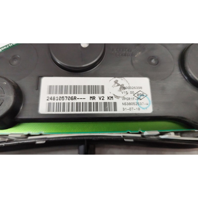 Recambio de cuadro instrumentos para dacia sandero ii (b8_) tce 90 (b8m1, b8ma) referencia OEM IAM 248105706R - Azul 5