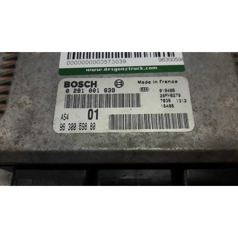 Recambio de centralita motor uce para citroën saxo 1.5 diesel referencia OEM IAM 9630059880 0281001839 BOSCH 2