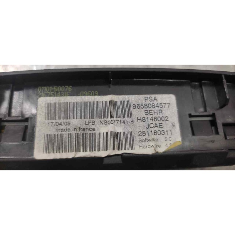 Recambio de mando climatizador para citroën c4 berlina cool referencia OEM IAM 9658084577 - Blanco 2