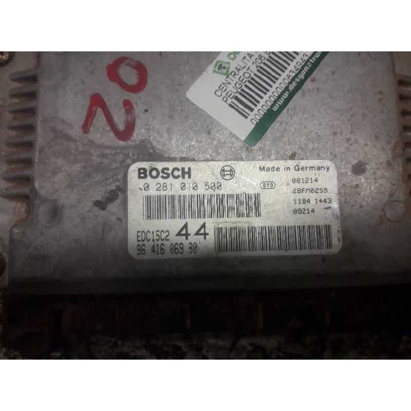 Recambio de centralita motor uce para peugeot 206 berlina xs referencia OEM IAM 9641606980 0281010500 28FM0259 - Azul 2