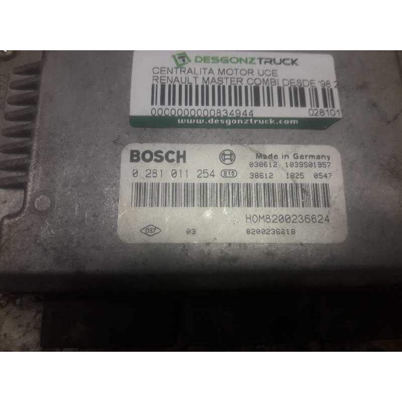 Recambio de centralita motor uce para renault master combi desde '98 2.5 diesel referencia OEM IAM 0281011254 8200236618 H0M8200 - Blanco 2