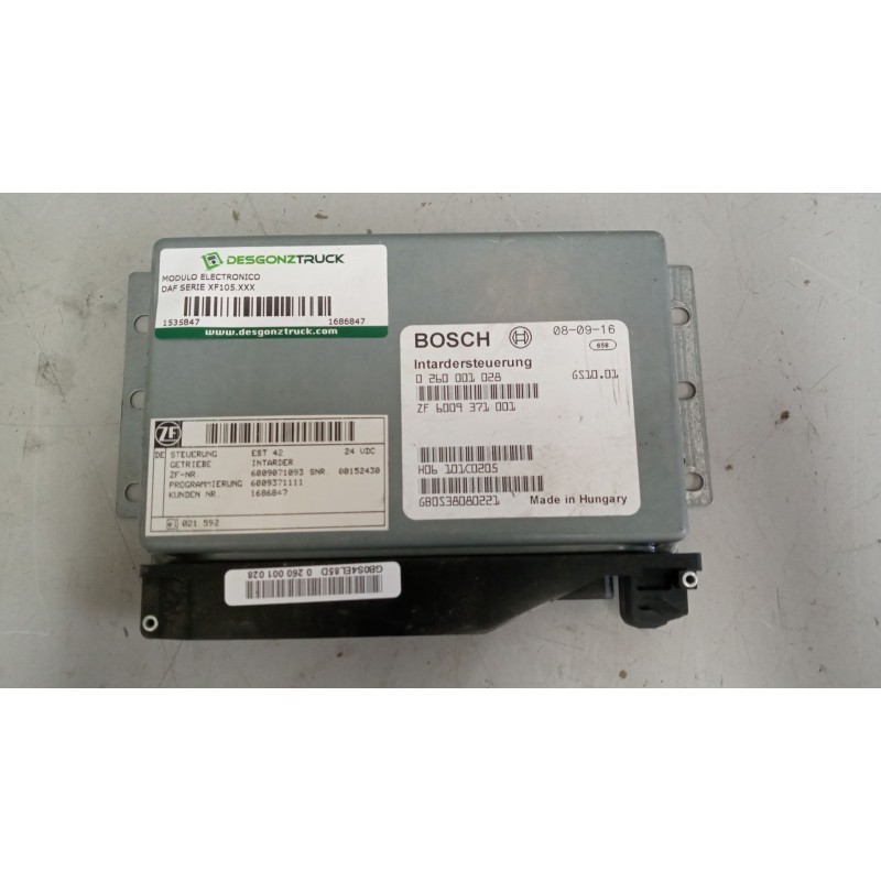 Recambio de modulo electronico para daf serie xf105.xxx 12.9 diesel referencia OEM IAM 1686847 6009371001 0260001028