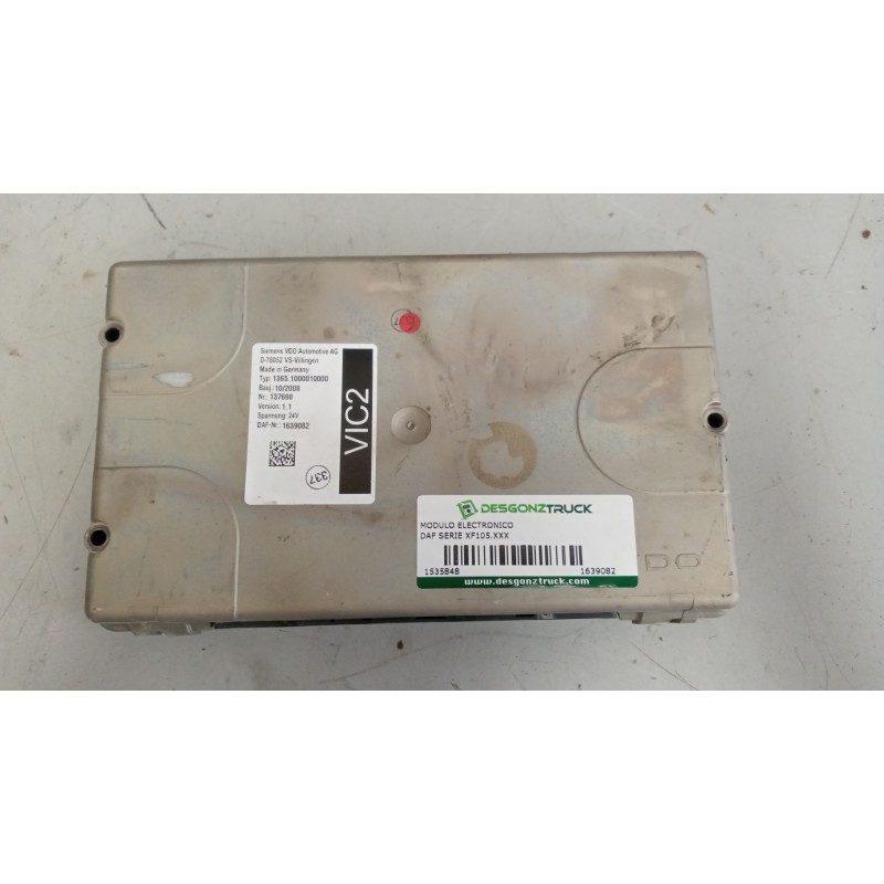 Recambio de modulo electronico para daf serie xf105.xxx 12.9 diesel referencia OEM IAM 1639082  VERSION1.1