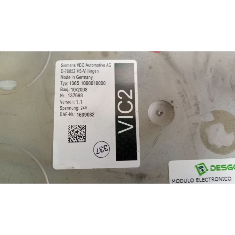 Recambio de modulo electronico para daf serie xf105.510 12.9 diesel referencia OEM IAM 1639082  VERSION1.1 - Blanco 6