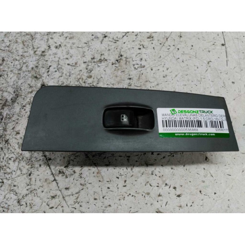 Recambio de mando elevalunas delantero derecho para hyundai matrix (fc) 1.5 crdi gls referencia OEM IAM 9358017000  