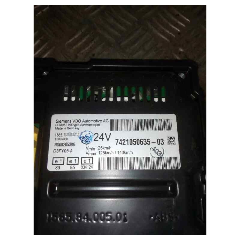 Recambio de cuadro instrumentos para renault premium lander fg 4x2 cabina larga referencia OEM IAM 7421050635 - Azul 3
