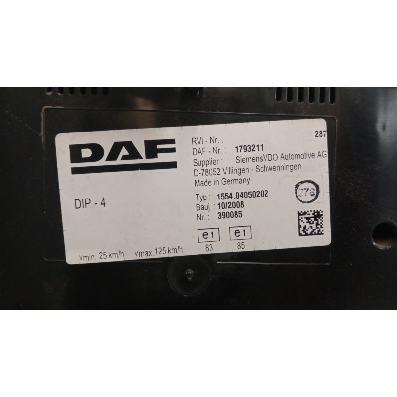 Recambio de cuadro instrumentos para daf serie xf105.510 12.9 diesel referencia OEM IAM 1793211 - Blanco 4