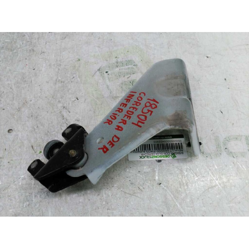 Recambio de bisagra con guia derecha para renault kangoo (f/kc0) authentique referencia OEM IAM  INFERIOR - Blanco 2
