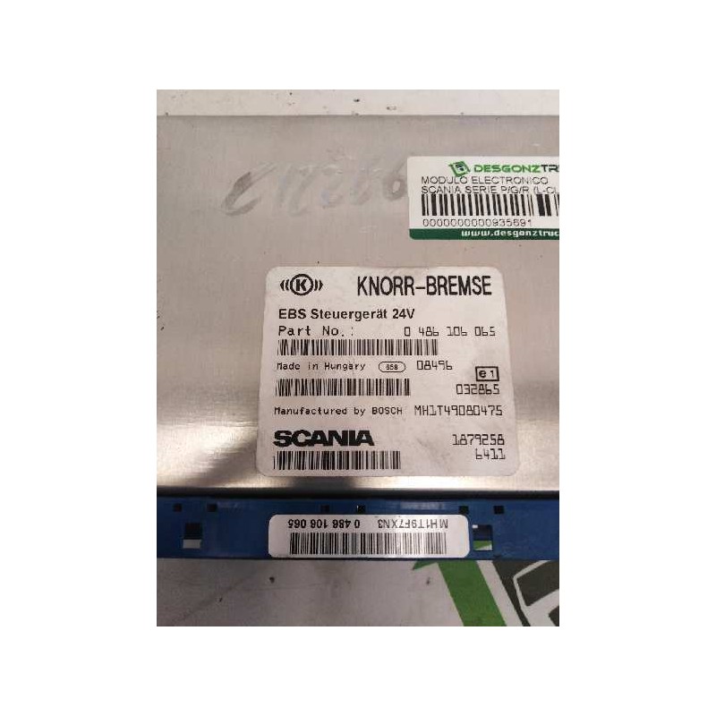 Recambio de modulo electronico para scania serie p/g/r (l-clase) fsa 440 (4x2) eb largo cr 19 a referencia OEM IAM 1879258 04861 - Blanco 2