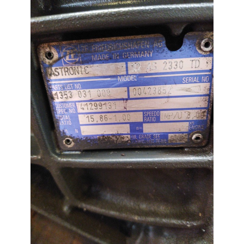 Recambio de caja cambios para iveco stralis (as) 12.9 diesel referencia OEM IAM 12AS2330TD 1353031009 41299131 - Blanco 6