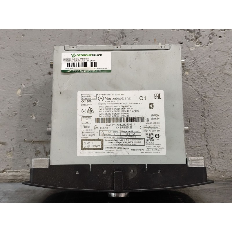Recambio de sistema audio / radio cd para mercedes-benz clase gla (x156) gla 200 (156.943) referencia OEM IAM A2469009219 3