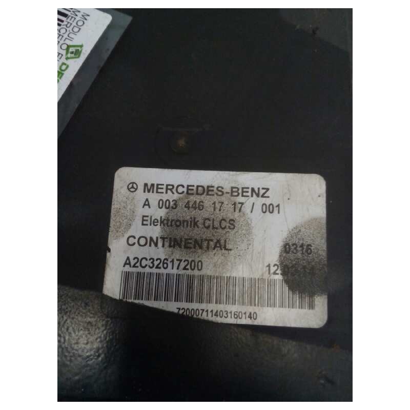 Recambio de modulo electronico para mercedes-benz actros bm 963.450 2-achser 1845 4x2 sattelzugmaschine l bigspace referencia OE - Blanco 2