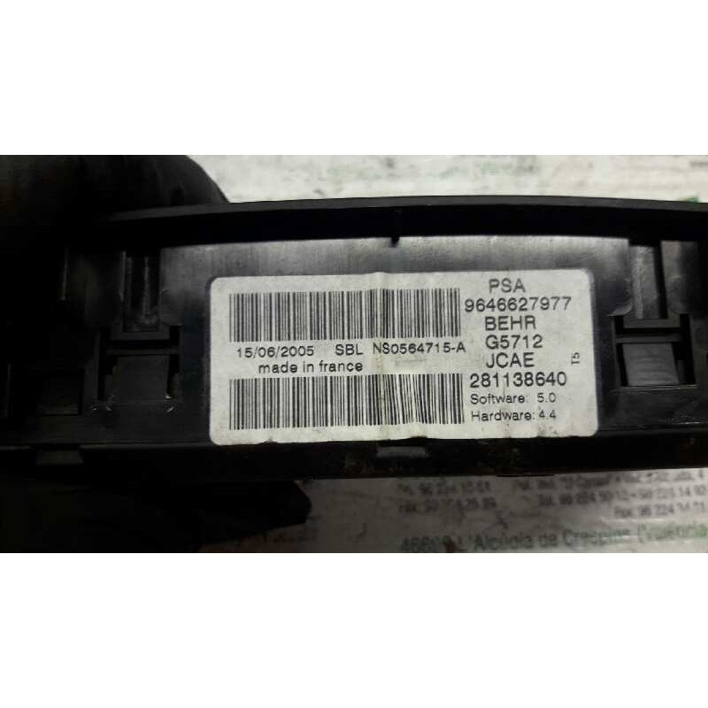 Recambio de mando climatizador para peugeot 307 break / sw (s1) sw clim plus referencia OEM IAM 9646627977 3