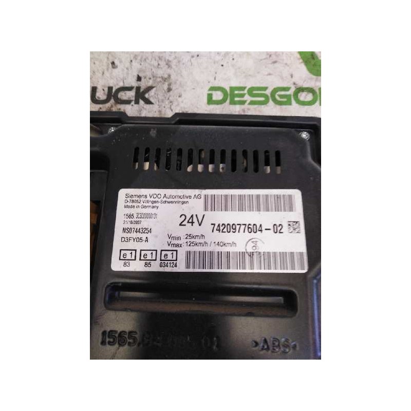 Recambio de cuadro instrumentos para renault magnum ab 2005 referencia OEM IAM 7420977604 7422185288 - Rojo 3