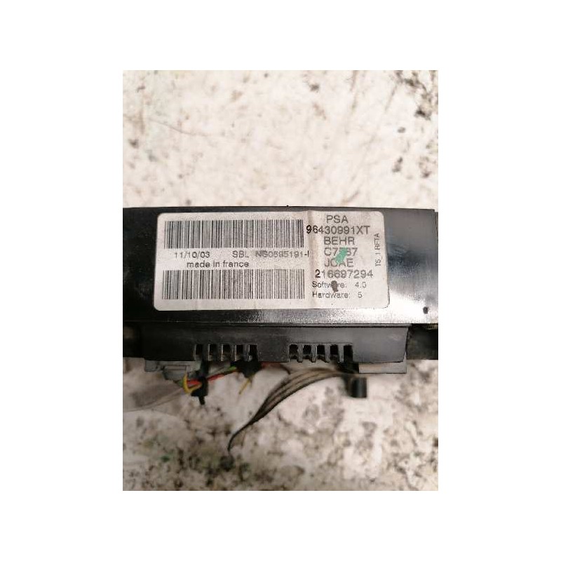 Recambio de mando climatizador para peugeot 307 (s1) xr clim referencia OEM IAM 96430991XT NS0695191L 2