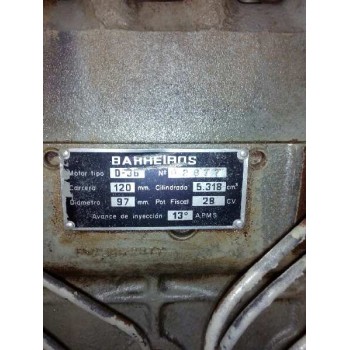 Recambio de motor completo para barreiros trucks . . referencia OEM IAM D36 02877 