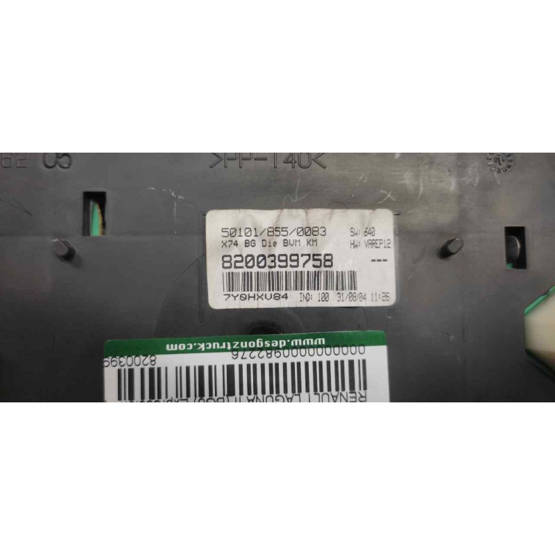 Recambio de cuadro instrumentos para renault laguna ii (bg0) expression referencia OEM IAM 8200399758 - Gris 3