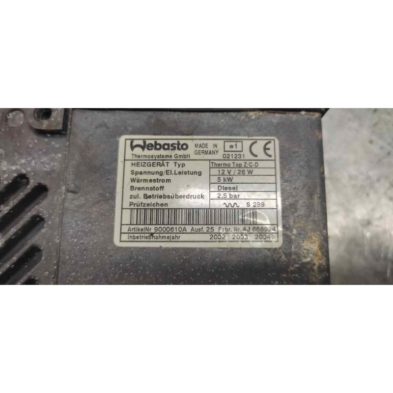 Recambio de motor calefaccion para mazda 6 berlina (gg) 2.0 crtd 136 active (4-ptas.) referencia OEM IAM 66724A WEBASTO - Gris 3