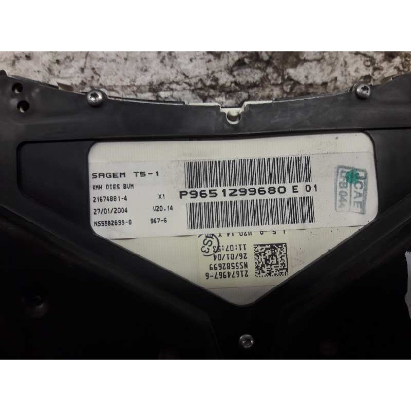 Recambio de cuadro instrumentos para peugeot 307 (s1) xr referencia OEM IAM 21651870 216749676 NS5582699 - Azul 3