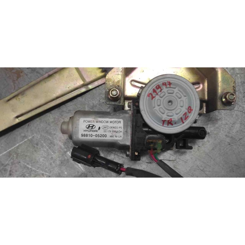 Recambio de elevalunas trasero izquierdo para hyundai atos (em) 1.1 gls referencia OEM IAM 9881005200 2 PINS 2