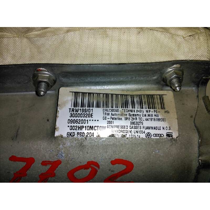 Recambio de airbag delantero derecho para seat cordoba berlina (6k2) stella referencia OEM IAM 6K0880204A - Rojo 3