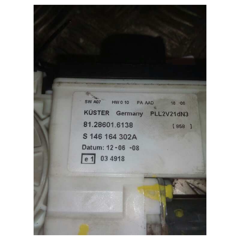 Recambio de motor elevalunas delantero derecho para man tgx 18.440 fg / 4x2 bl xl referencia OEM IAM 81286016138 - Azul 4