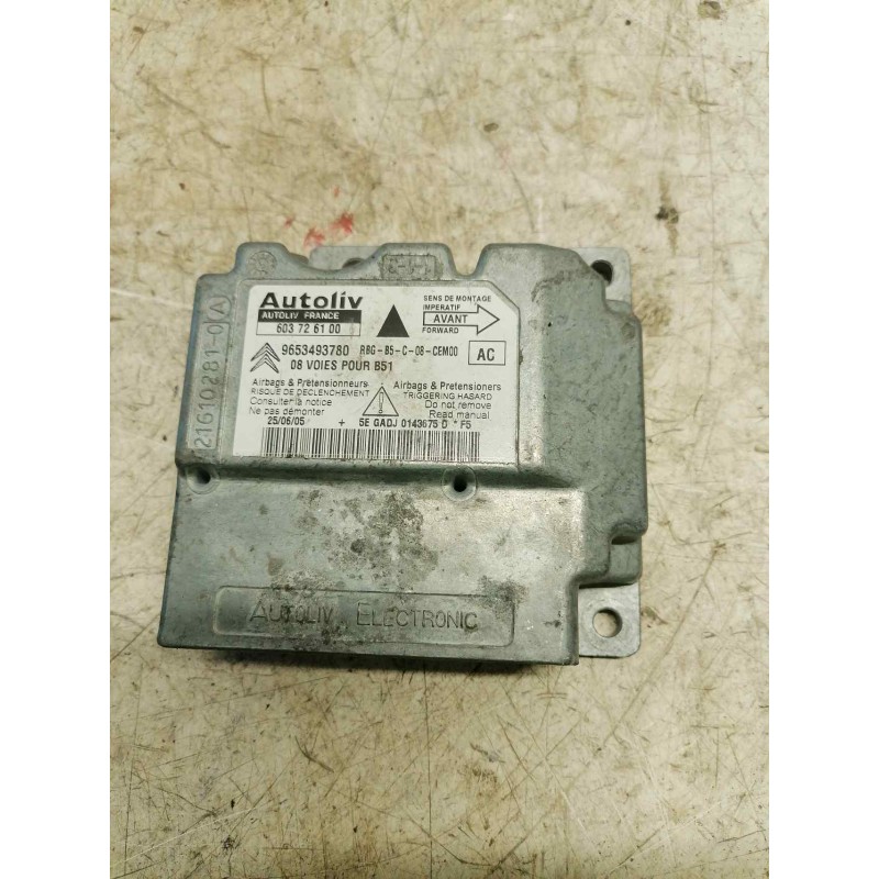 Recambio de centralita airbag para citroën c4 berlina 1.6 16v hdi fap referencia OEM IAM 9653493780  