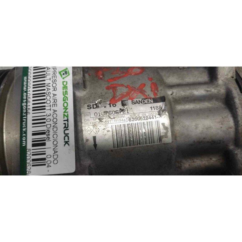 Recambio de compresor aire acondicionado para renault mascott 3.0 diesel referencia OEM IAM 8200628441 2