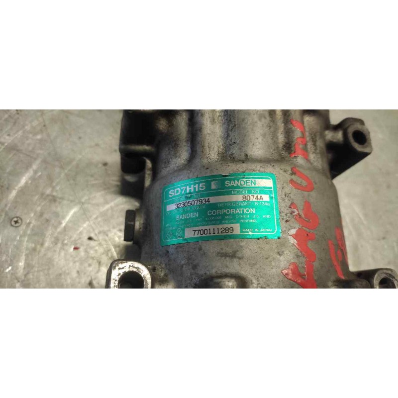 Recambio de compresor aire acondicionado para renault laguna (b56) 1.9 dci diesel cat referencia OEM IAM 7700111289 2