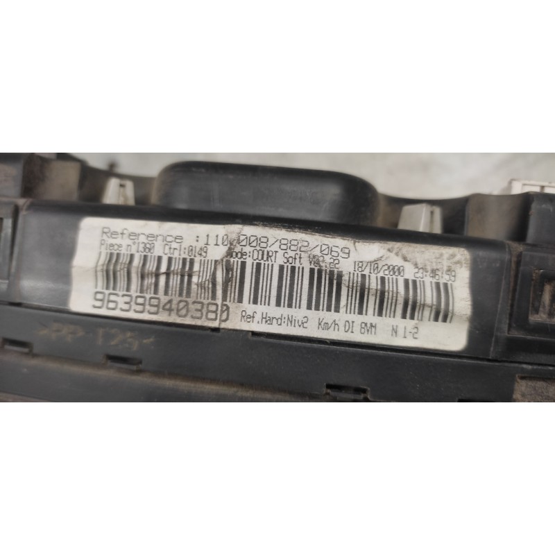 Recambio de cuadro instrumentos para peugeot 406 berlina (s1/s2) srdt referencia OEM IAM 9639940380 - Azul 2