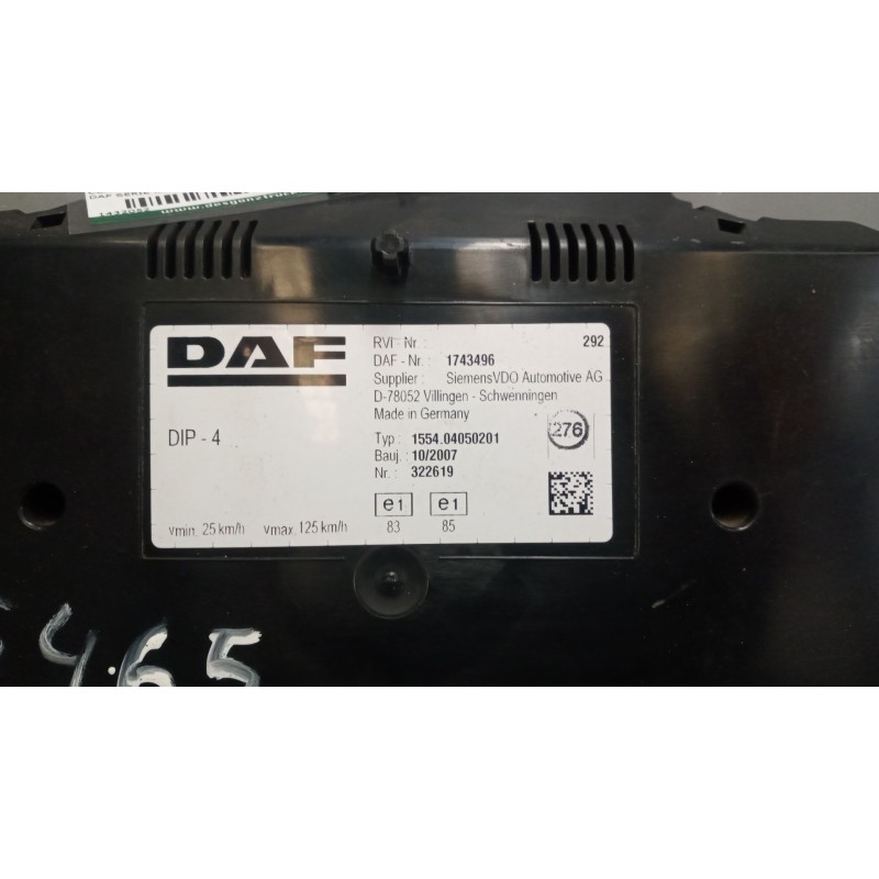 Recambio de cuadro instrumentos para daf serie xf105.460 12.9 diesel referencia OEM IAM 1743496 - Blanco 2
