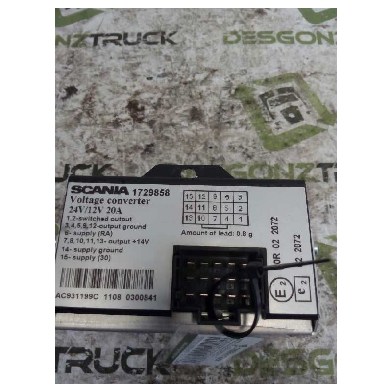 Recambio de modulo electronico para scania serie p/g/r (c-clase) fsa r500 (4x2) largura mediana cr 16 referencia OEM IAM 1729858 - Blanco 2