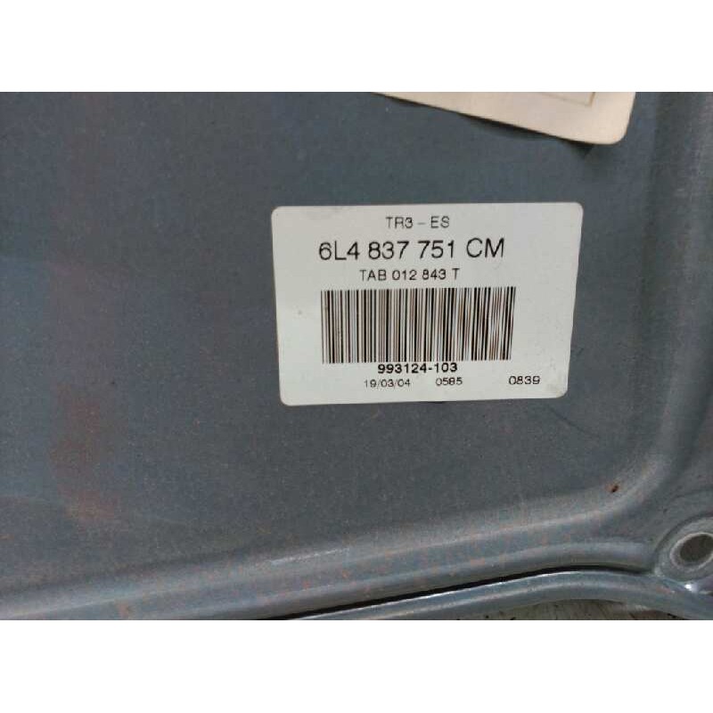 Recambio de elevalunas delantero izquierdo para seat ibiza (6l1) cool referencia OEM IAM 6L4837751CM 2