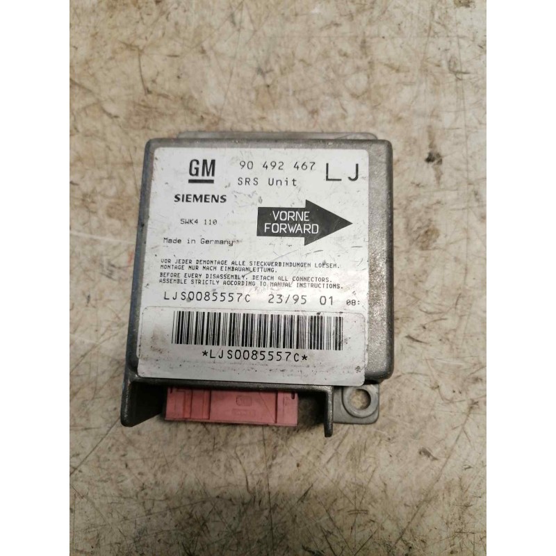 Recambio de centralita airbag para opel omega b 2.2 16v cat (z 22 se) referencia OEM IAM 90492467 5WK4110 
