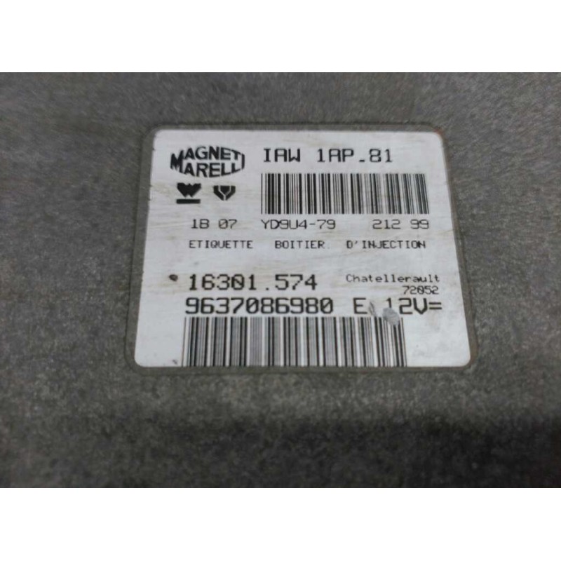 Recambio de centralita motor uce para peugeot 206 berlina xr referencia OEM IAM 9637086980 IAW 1AP.81 16301.574 - Azul 2