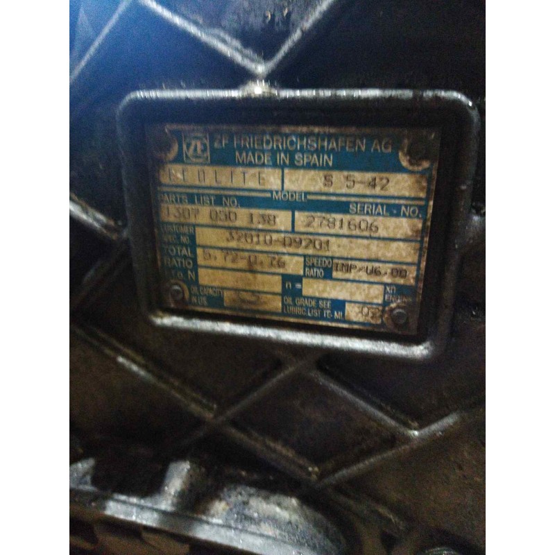 Recambio de caja cambios para nissan trucks atleon tk 3.56 referencia OEM IAM S542 1307050138 32010D9201 - Amarillo 2